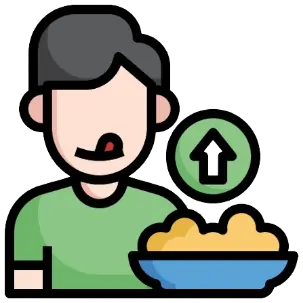 Icon representing appetite control
