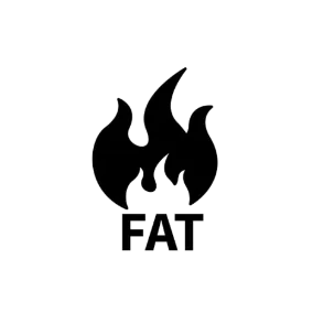 Flame icon representing fat burning